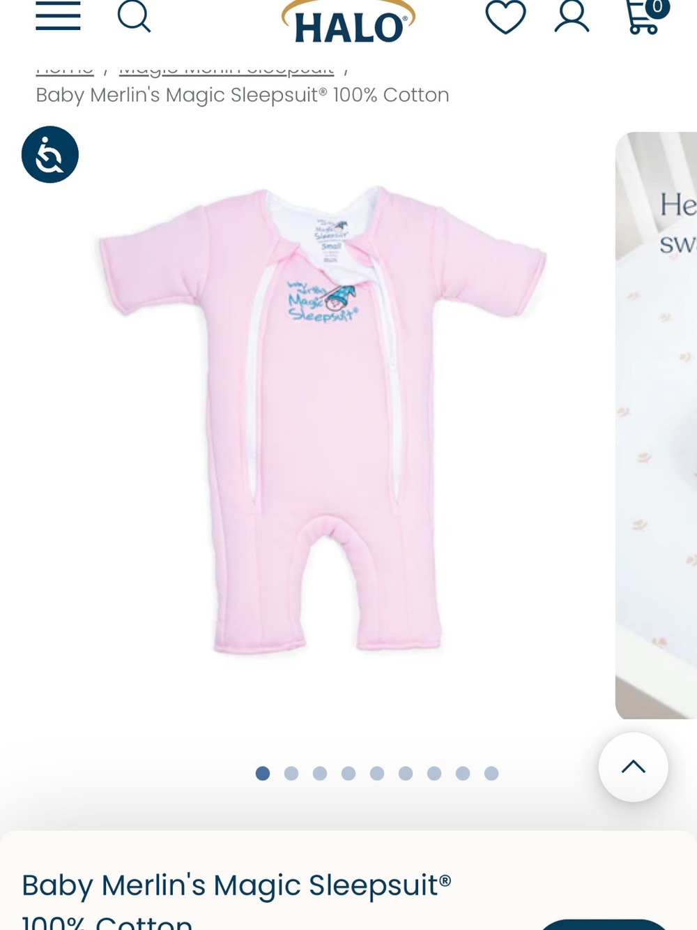 BUNDLE 2 Baby Merlin’s Magic Sleepsuit® Pink and yellow 100% Cotton